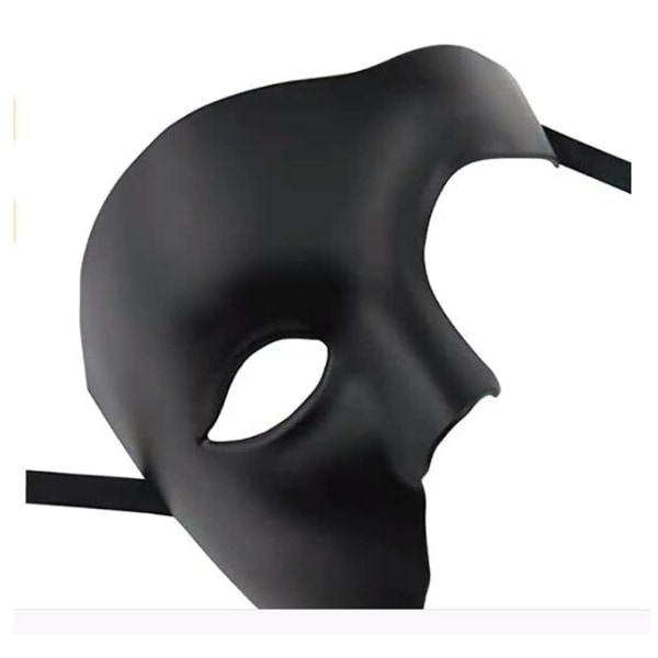 Mäns Maskerad Mask, Silver Venetian Mask Vintage Phantom of the Opera Mask, Vuxen Halv Ansikte Fest Mask Halloween Jul