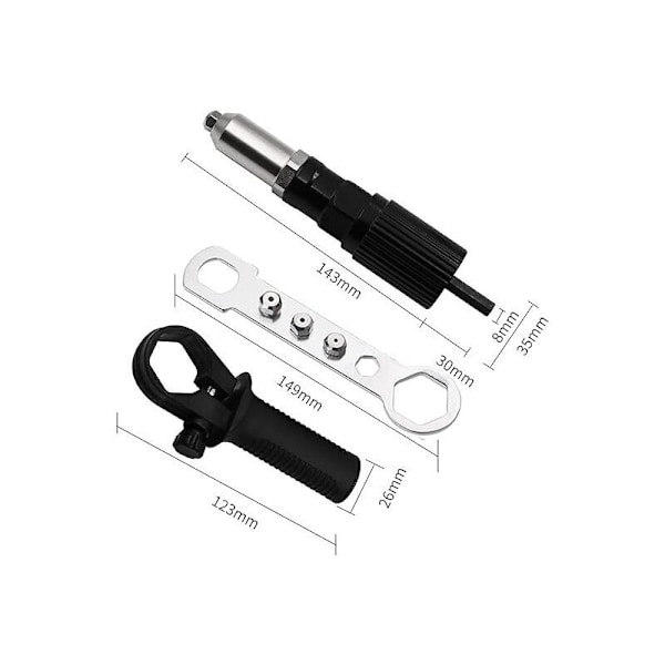 Elektrisk Nitpistol, Nitpistoladapter Nitpistol Kärndragningstillbehör Fästen Sladdlös Nitningsborrskarvadapter
