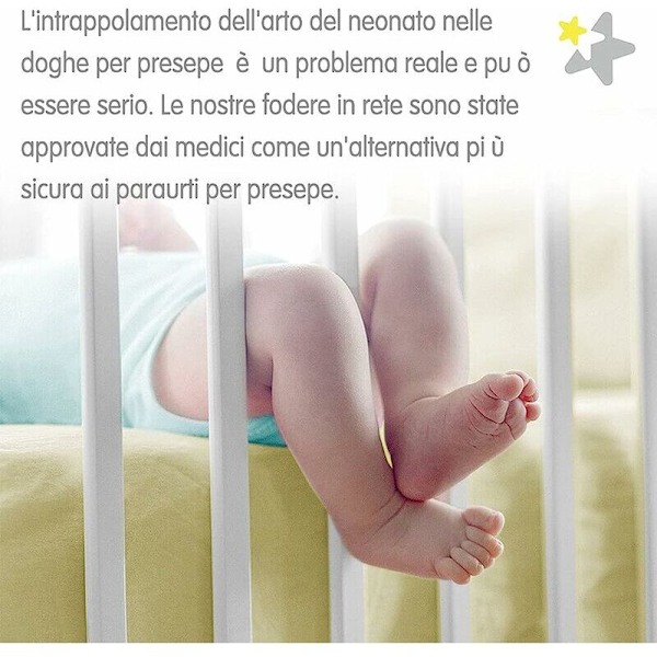 4-sidig stötfångare 4-sidig vagga babysäng Bedy Baby Baby Andningsbar Anti-kollision för hemmasäkerhet 2 vinkelpaneler