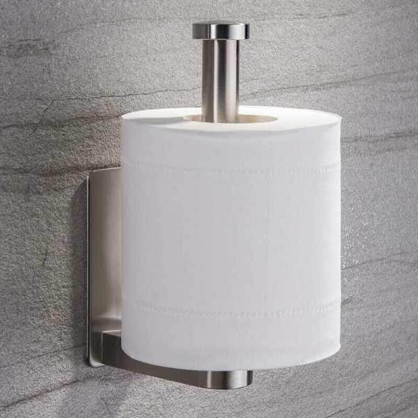 Selvklæbende Toiletpapirholder uden borehuller Tapetstøtteholder til Papir, WC Rulle Rustfrit stål Derouleur Wc Wc