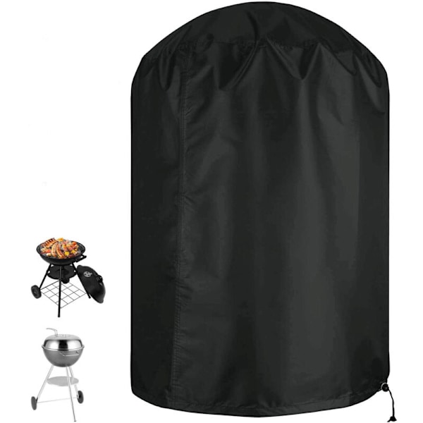 Overtræk til kuglegrill vandtæt anti-forskydning Oxford stof 210D anti-UV med sidevind-viklende sidestrop φ71 x 73 cm