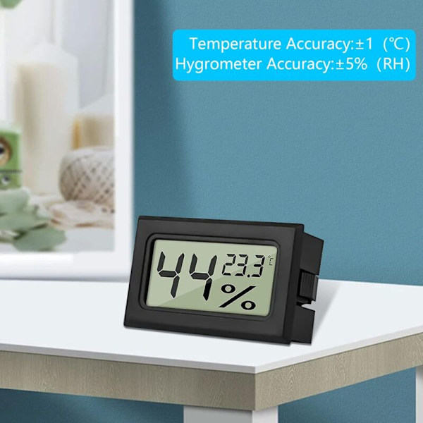 5 Mini Digitalt Termometer LCD Indendørs Hygrometer Hygrometer Indendørs Lille Digitalt Hygrometer, til skrivebord, køkken, inkubator termometer, termom