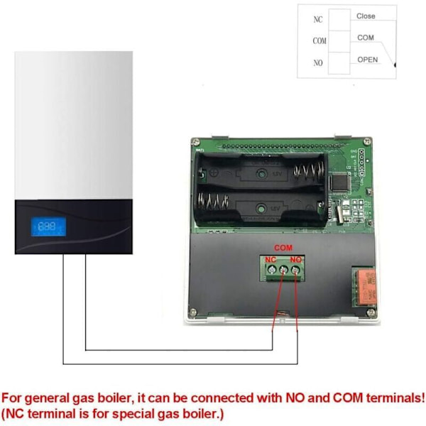 Intelligent veggtermostat med LCD-skjerm for Blue-Retroeclaiing gulvvarme