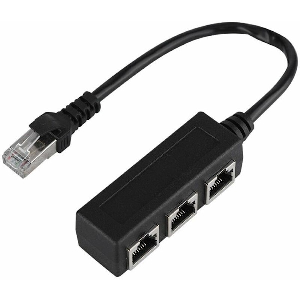 Uros Ethernet Ethernet -jatkokaapeli 3-porttiseen FMS-kuljetinliitinkaapelisovittimeen, RJ-45 urosverkko 3 naarasliittimeen