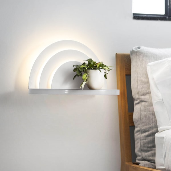 Soveværelses væglampe med trådløs opladning og opbevaring