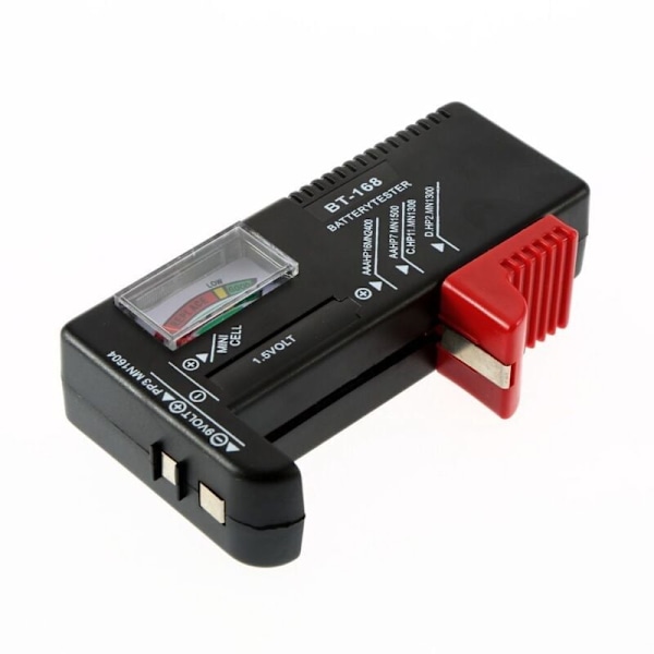 Set med 2 digitala batteritestare Spänningskontroll och effektnivåkontroll Combo för AAA AAA C 9V 1.5V