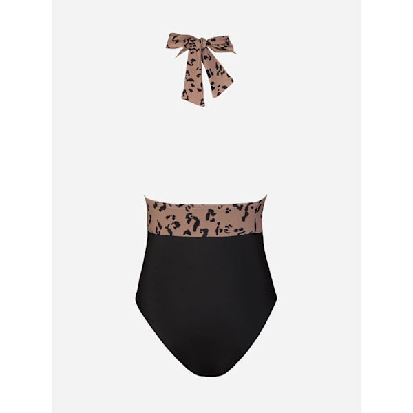 One Piece Stribet Halterneck Badetøj
