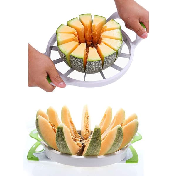 Vannmelonkutter - Multifunksjonell håndholdt - Rund skiveskjærer - Kutter Fruktskive Kjøkkenverktøy