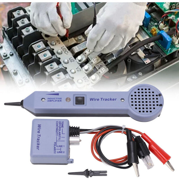 200EP Wire Tracer Kit, Netværks Wire Tracer Kredsløbstester Kabelsporings Tester Kit Input Impedans 100MOhm Audio Justerbar Induktionsforstærker