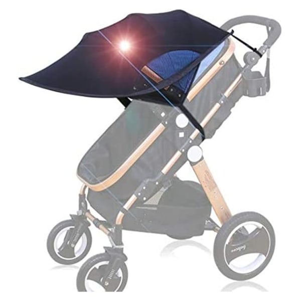 Universal rattaiden aurinkovarjo UV-suojattu UPF50+ katos säädettävä Str
