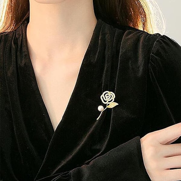 Tulpan blomma emalj brosch elegant magnolia slag pin sjal spänne corsage stor halsduk pin mode smycken för kvinnor flickor