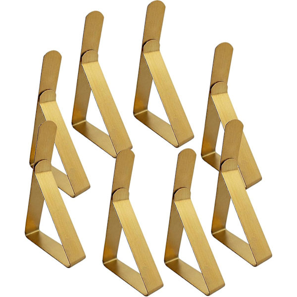 Dukklede klips 8 stk Justerbare Dukklede klips Rustfritt stål Bordholdere Metall Dukdekselklemme for å feste duk hjemme Spise Picn