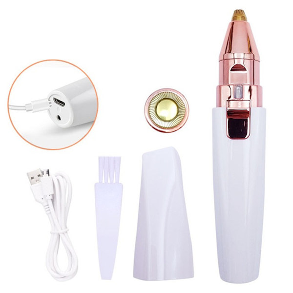 Øjenbrynshår Fjerner, Elektrisk Dame Shaver, 2 i 1 Ansigts- og Øjenbrynshår Fjerner, til Ansigt/Øjenbryn/Overskæg/Hår/Krop/Armhuler/Bikini/Arme