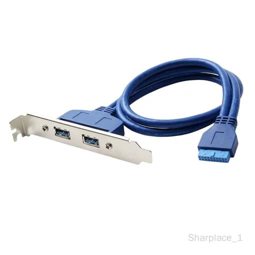 ADVERTISINGUSB 3.0 Typ-A Hon till Moderkort Dubbel Huvud Kabel Adapter