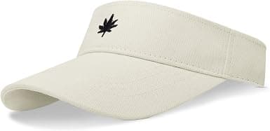 Dame Solhat-Unisex Visor Cap, Ahornblad Broderet Justerbar Golf Cap Egnet Til Udendørs Sport