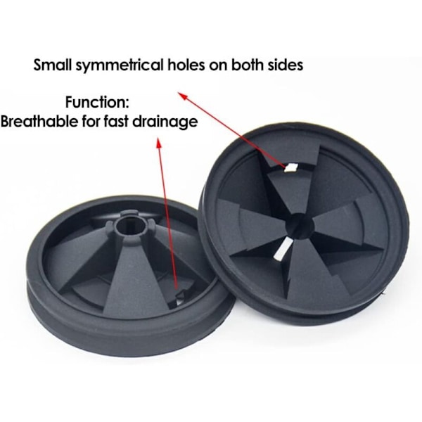 2 stk. Silikon Søppelkvern Deksel Sprutbeskyttelse Vanntett Vask Avleder Kompatibel Passer 87mm Ytre Diameter