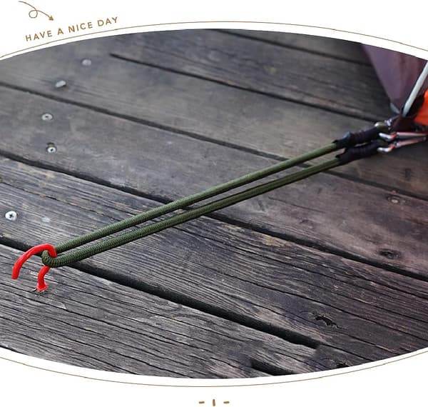 2-pack Mini Heavy Duty 30cm Bungee-snöre med Karabinkrok för Camping, Bagage, Resor