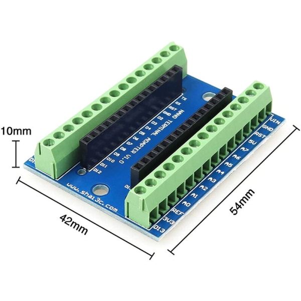 3 kpl Nano-ruuviliitinsovittimen laajennuslevy Nano V1.0 AVR AU -moduuli Arduinolle