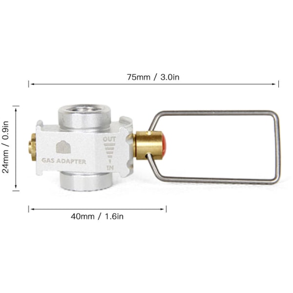 Outdoor Camping Supplies, Inflation Valve with Pressure Relief Valve (Flat Tank Refill)