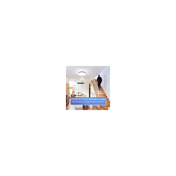 LED taklampe med bevegelsessensor, 9W IP56 lampe, ideell for innendørs og utendørs bruk (bad, garasje)