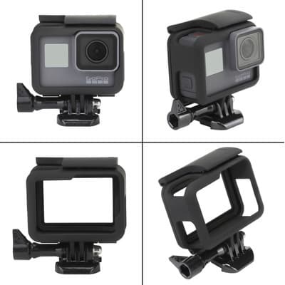 Ramskydd kompatibel med GoPro Hero6/5 Edge Shell med avtagbar mobilplugg och skruvar