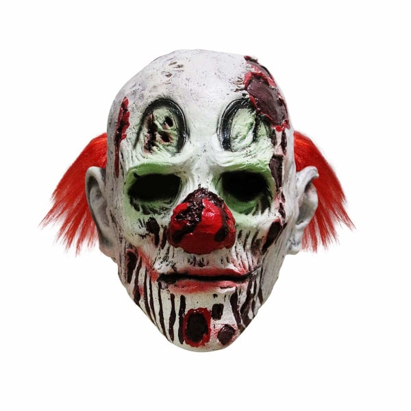 Halloween skrämmande ond clown mask skrämmande ansikte zombie dräkt