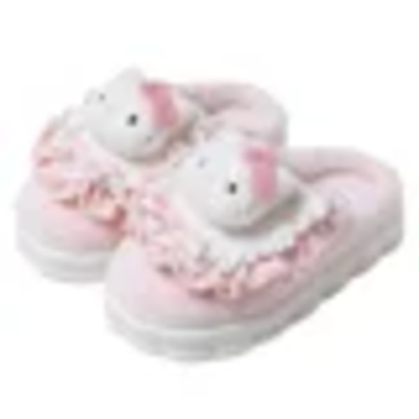 Katttofflor Dam Tjejer Cartoon Vinter Varma Tofflor Tjock Sula Anti-Slip Hemtofflor 24.5cm