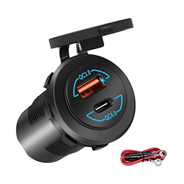 Hurtig opladning 4.0 PD QC 3.0 USB biloplader USB STROPPER FACH MANAGER til bil, båd, lastbil