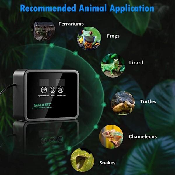 Smart Reptil Tåkesystem, Automatisk Terrarium Tåkesystem, Regnskog Tåkesystem, Innendørs Plantevanningssystem