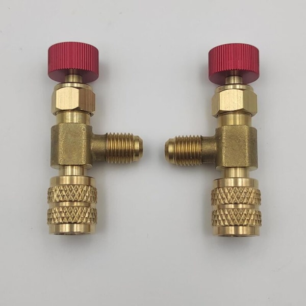 Pack Vätskesäkerhetsventiladapter, R410 R22 Säkerhetsventil, Köldmediekontrollventil, Luftkonditioneringskylventil, för Luftkonditioneringsflödesventiler