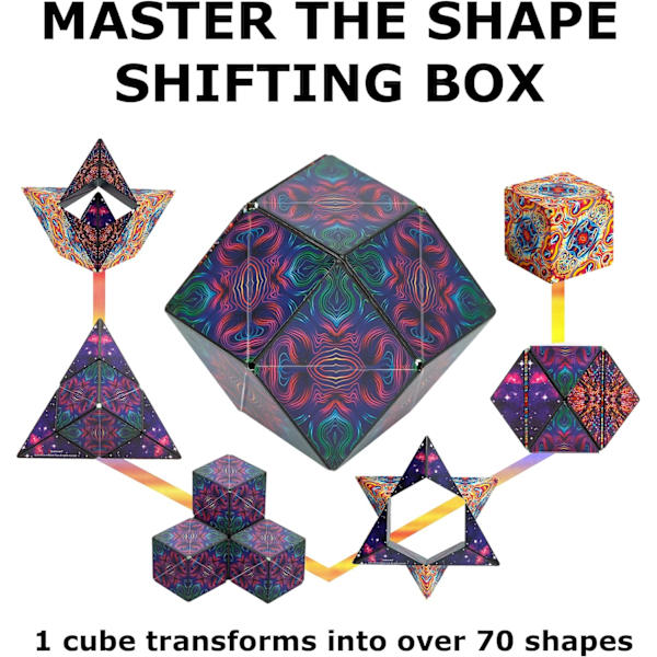 3D Rubik's Cube Transformation Box Gave Dekompression Uddannelse Legetøj Udvalg af Magnetiske Rubik's Cube