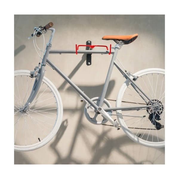 Set med 2 väggfästen med fällbara krokar för upphängning av cyklar