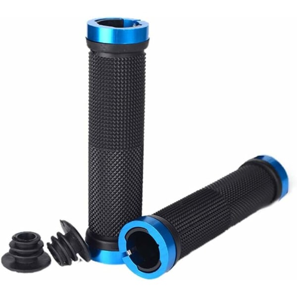 2 Pieces Bicycle MTB Handlebar Grips Double Lock Cycling Rubber Grip,