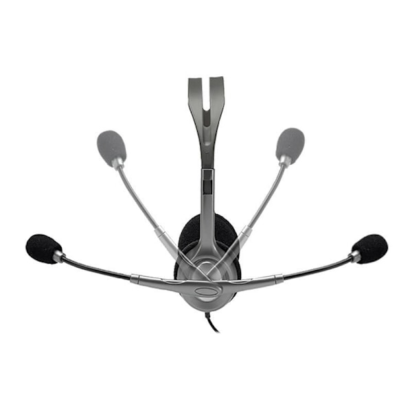 H111 Langalliset kuulokkeet, stereokuulokkeet melunvaimennusmikrofonilla, 3,5 mm:n ääniliitäntä, PC/Mac/kannettava/älypuhelin/tabletti - Musta