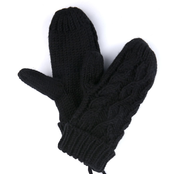 Damehandsker Luffer, Dametykke Fleeceforet Isolerede Varme Handsker, Vinter Termiske Handsker Termiske Kabelstrikkede Termiske Handsker (1 Par)