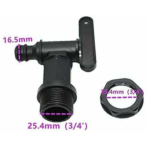 1000l Plasttank Kran, Ibc Vattenbehållare Adapter, Trädgårdsslang Kran Adapter (Koppar)