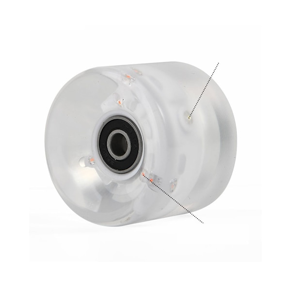4 stk. 60*45mm udskiftningshjul lysende dobbelt rulleskøjteløb LED skatehjul 82A kerne