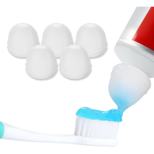 5 pakke selvlukkende tannkremkapsler, holder tannkremen sølfri og avfallsfri, enkel og praktisk for alle hjem