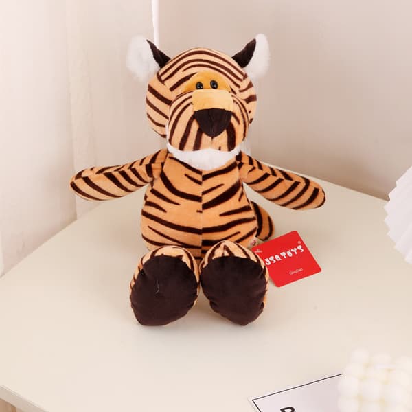 Skogs djurdocka plyschleksak 34cm, festpresent, födelsedagspresent(tiger)