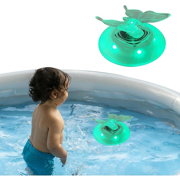 Solcelled LED Pool Lys - Farverige Sommerfugl og Dragonfly LED Lys - Vandafvisende Dekoration med 7 Lystilstande, Swimmingpool Tilbehør