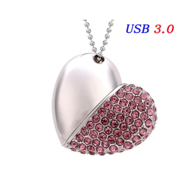 USB-muistitikku, vedenpitävä USB2.0-muistitikku, 8GB/16GB/32GB USB-muistitikku timanttisydäntyyppi nopea datan tallennusmuistitikku