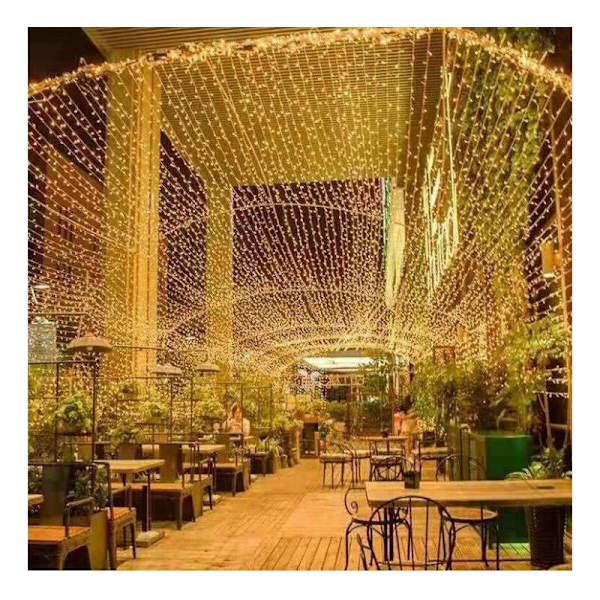 100M 600 LED-valosarja Karnevaalihäät Ulko- ja sisäpuutarhavalaistus (lämmin valkoinen)