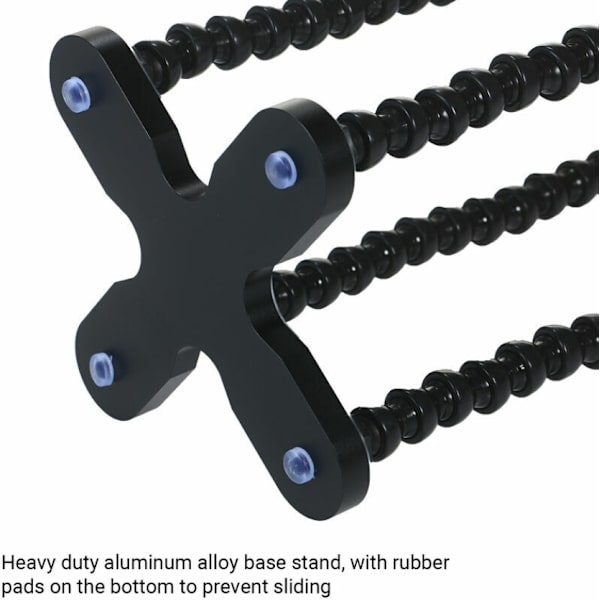 Svart Lödstation Svetsning Reparation Tredje Multifunktionell Verktyg Lödning Hand Pcb Flexibel Hållare 4 Armar Legering Fäste