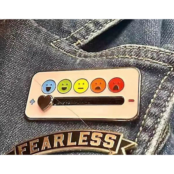 2 stk. 7 Dage Om Ugen Sjove Emalleret Stemningspinde - Social Batteri og Følelsesmæssig Udtryks Lapel Pins til Kvinder og Mænd