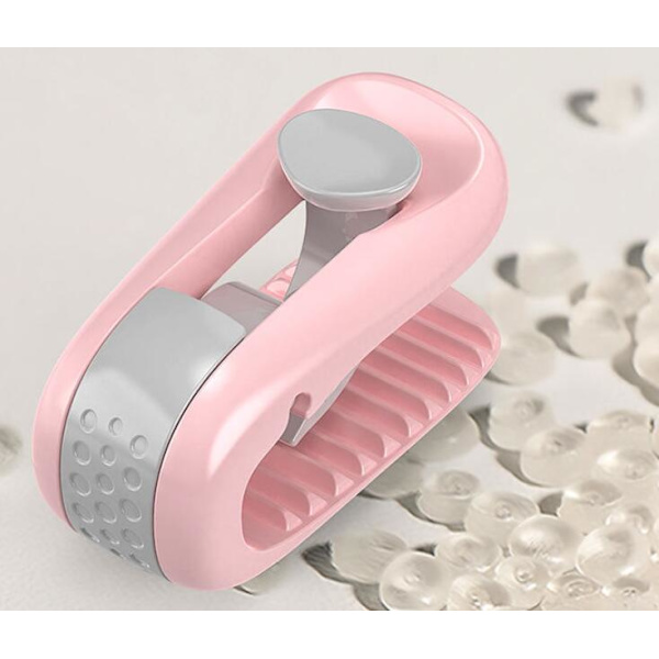 Dynetrekkholdersett med 6 sikkerhetsnålfri dynetrekkholder med anti-dråpe spenne (rosa)
