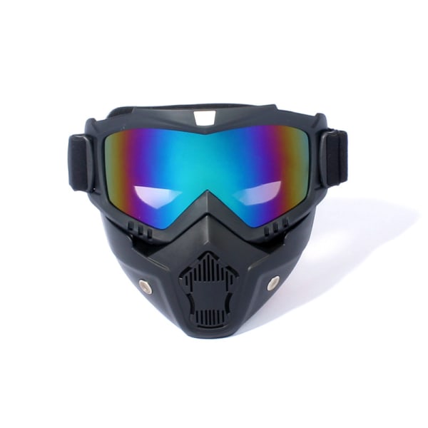 Moto Lunettes Motocross Masque Lunettes Protection avec Masque Fa
