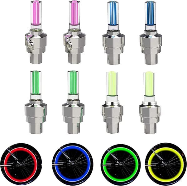 8-pack LED-ventilkåpor för bilhjul