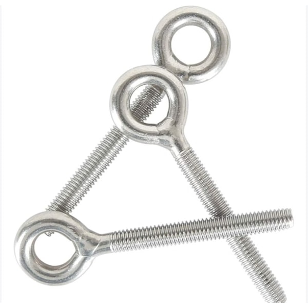 M6 304 Rostfritt Stål Ringar Svetsade Stängda Skruvstång Ögleskruv Korrosionsbeständig 10PCS
