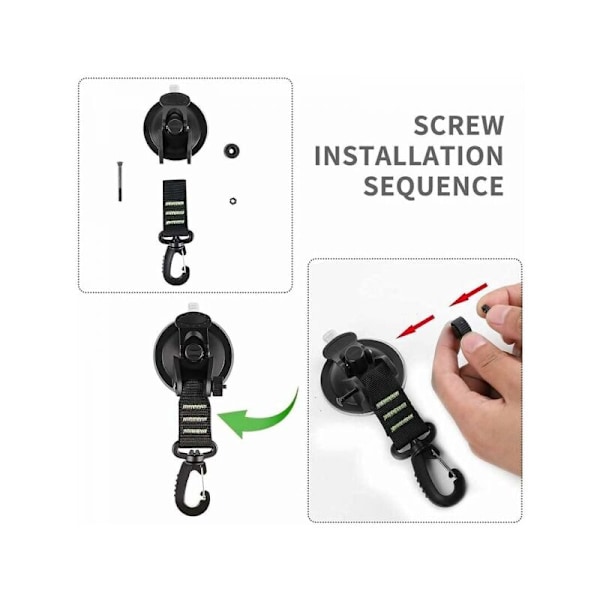 Set med 4 ankarsugkoppar med sugkoppsfixering för bil, campingplats, presenning, multifunktionell sugkoppstillbehör för tält som sidobilmarkis