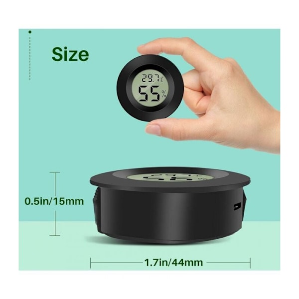 3-pack Hygrometer Digital Termometer LCD-skärm Fuktighetsmätare för Avfuktare Form Form Babyrum Växthus